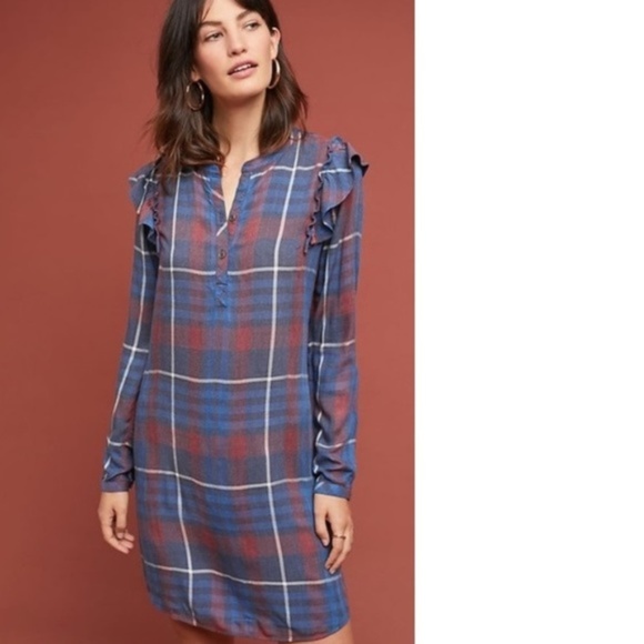 Anthropologie Dresses & Skirts - CLOTH & STONE RUFFLED SHIRTDRESS new
